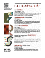 a flier cover with portraits and the colorful letters F, R, and S 