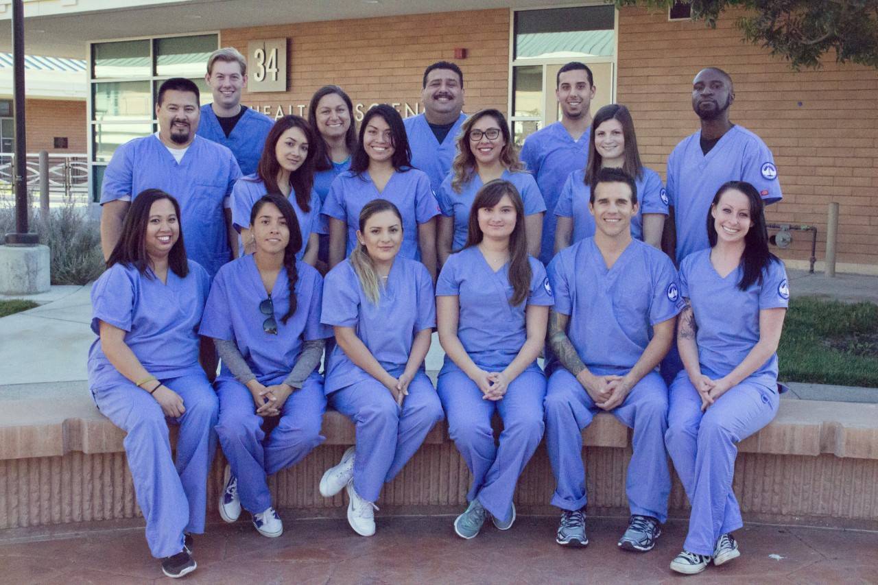 group photo of ortho tech students outside of building 34