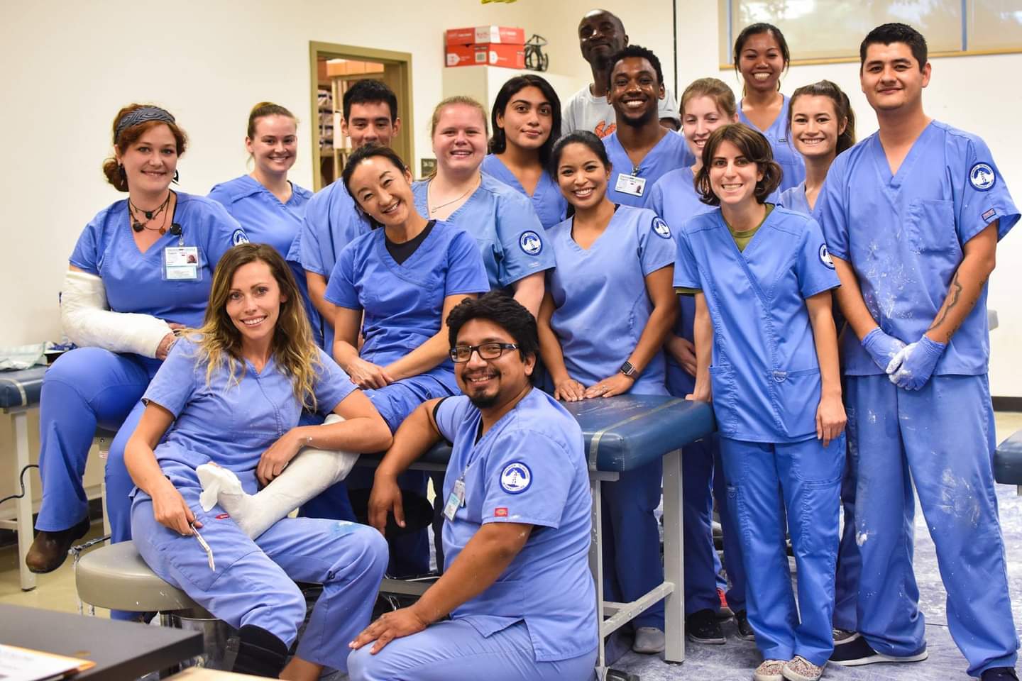 group photo of ortho students in classroom