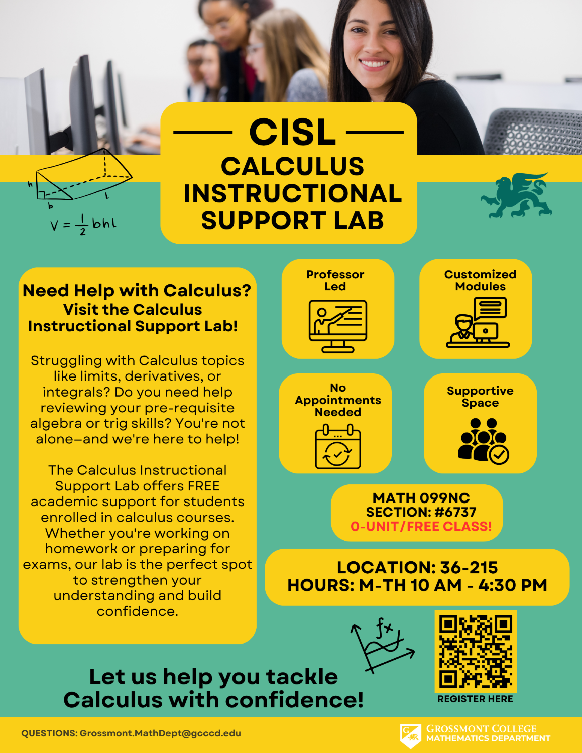 Calculus Instructional Support Lab Flyer Calculus Instructional Support Lab Flyer