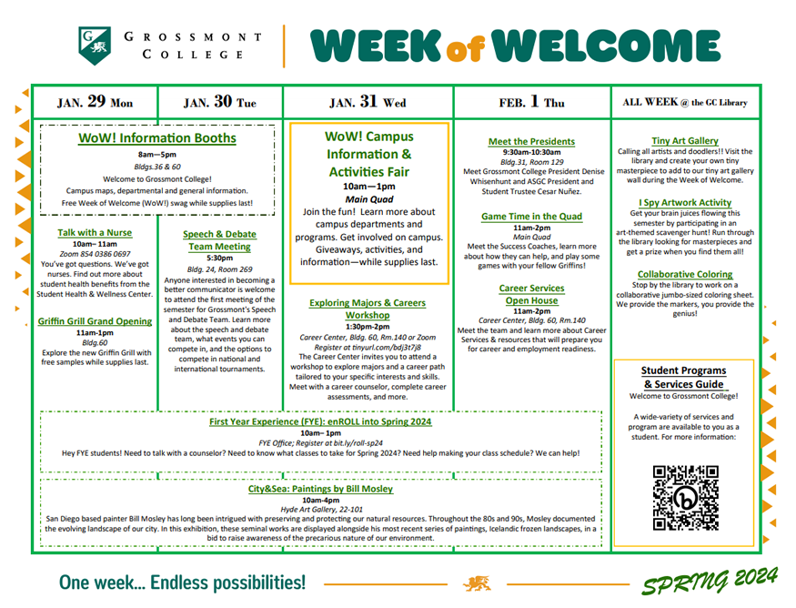 Grossmont College Fall 2025 Calendar