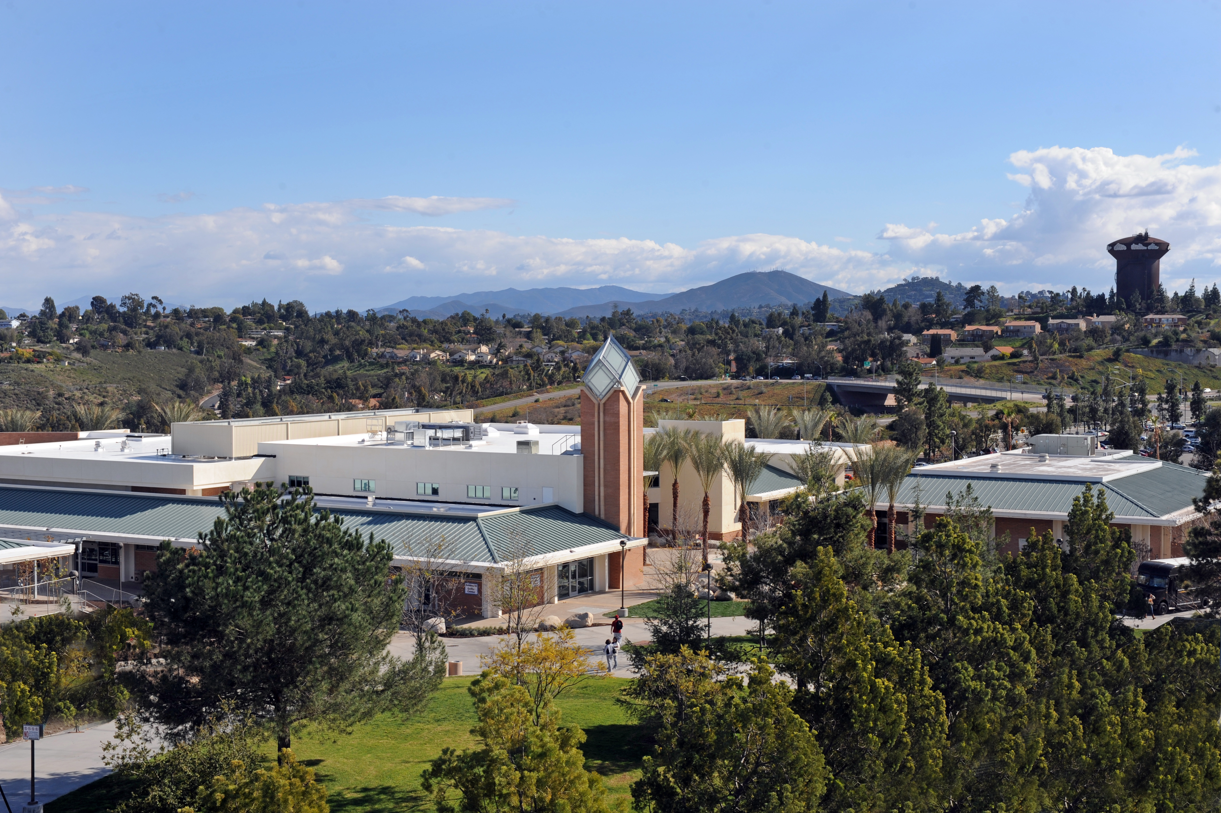 Overlooking the student center at Grossmont College
