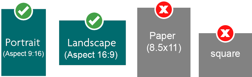 different aspect ratios of images