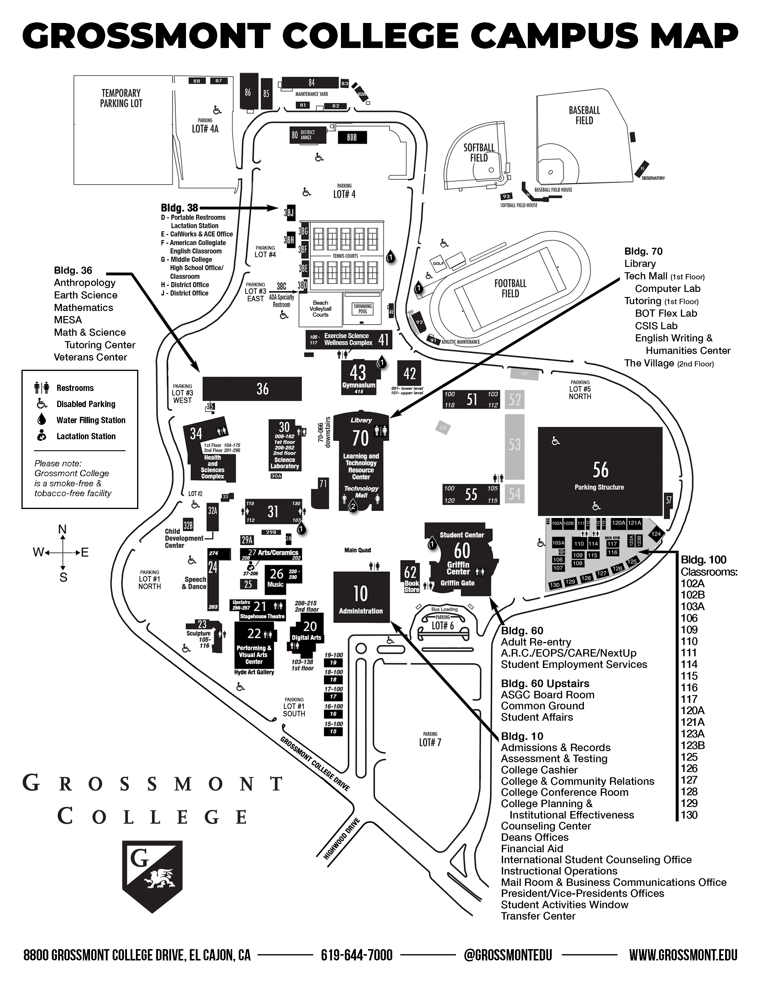 Thumbnail of the Grossmont College map